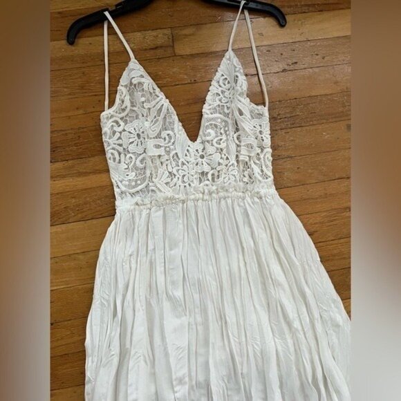 Lulus Snowy Meadow Crocheted Ivory Maxi Dress XL A001472 - Picture 7 of 12